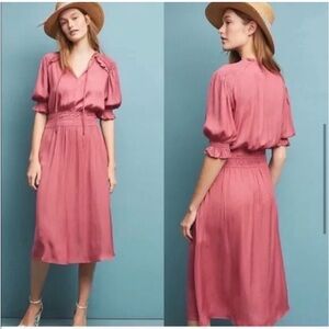 Current Air Women's Cape May, Rose Pink Midi Dress, size Large
